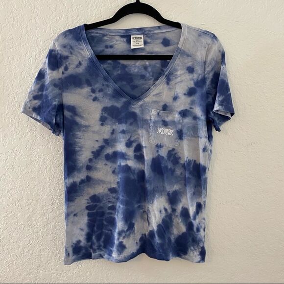 PINK Victoria’s Secret Penn State Tie Dye Regular Fit T-Shirt Size Small - Picture 1 of 6
